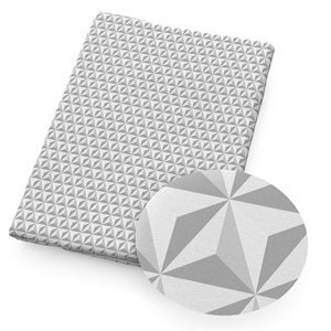 May include: White fabric with a geometric pattern of small, raised triangles. The fabric is shown with a close-up of the pattern in a circle.