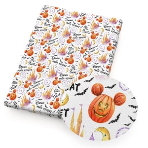Clearance Trick or Treat Down Main Street Mouse Halloween 100% cotton Fabric
