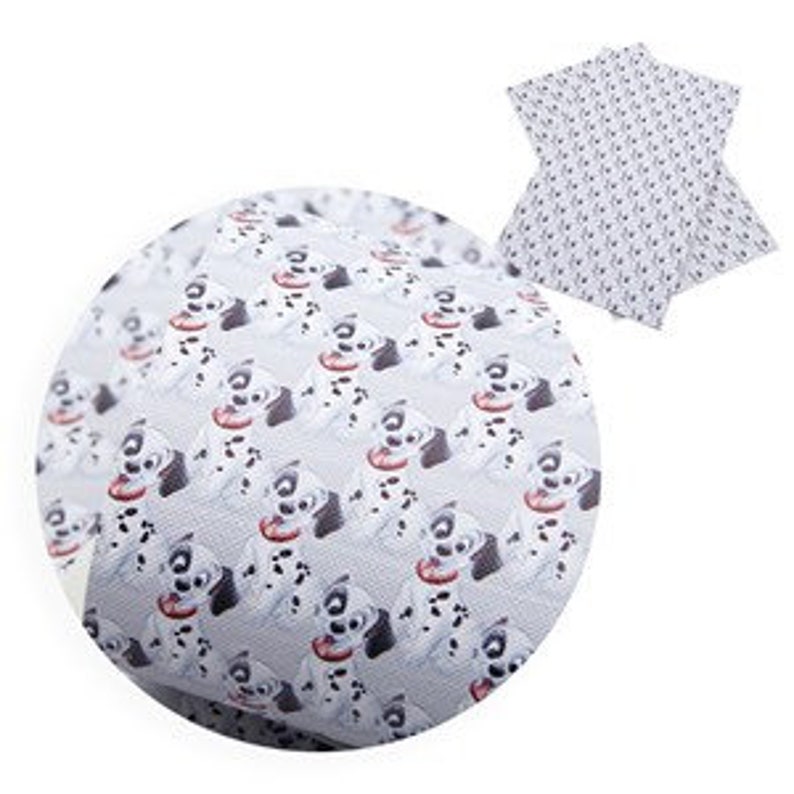 Dalmation Dogs Vinyl Leather Sheet For Bows Earrings Applique