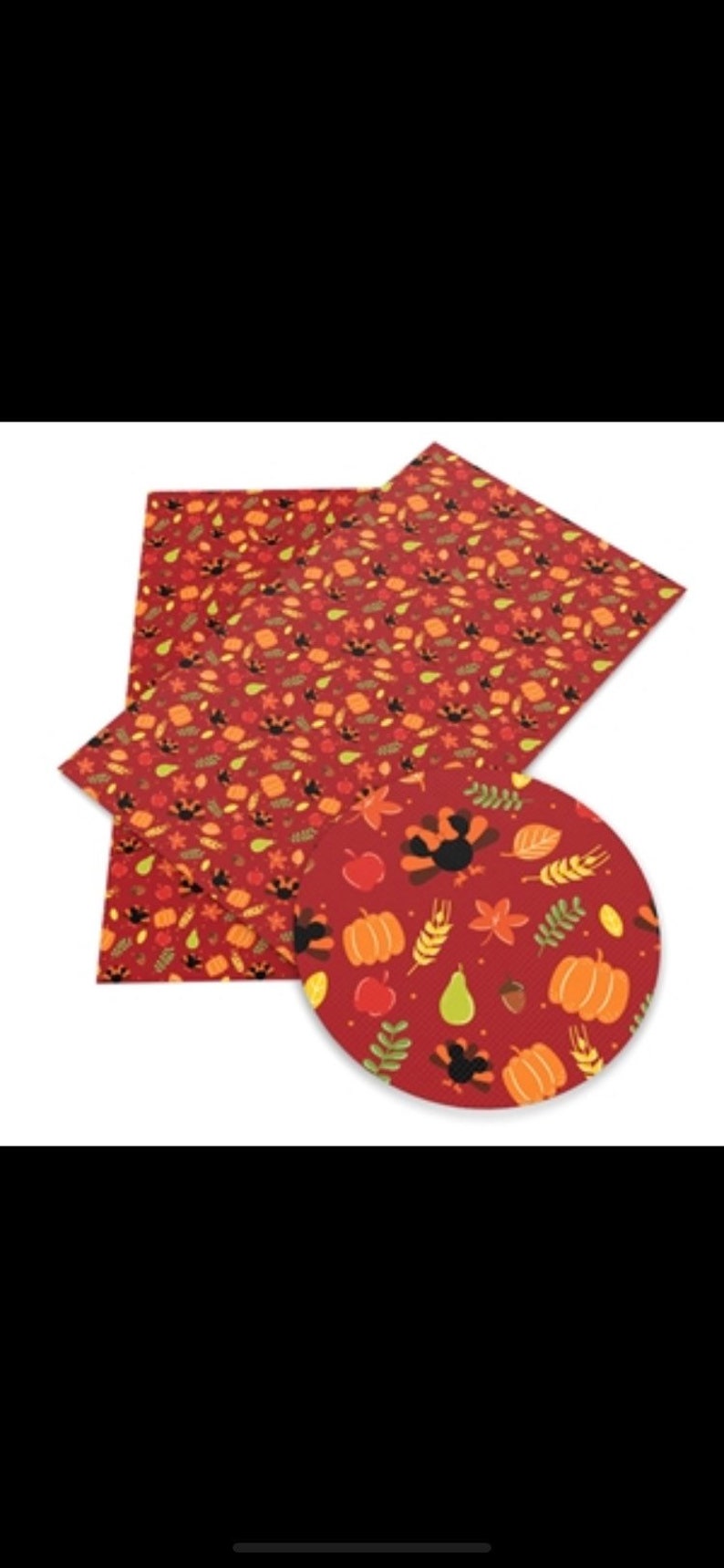 Thanksgiving Halloween Mouse Pumpkin Fall Vinyl Leather Sheet For Bows Earrings Applique
