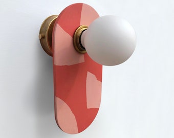 Tutti Frutti - Grapefruit | Coral & Pink Brass Wall Light