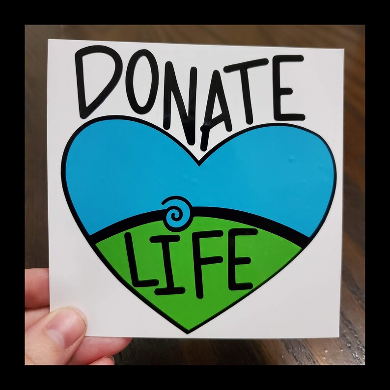 Donate Life Sticker Etsy