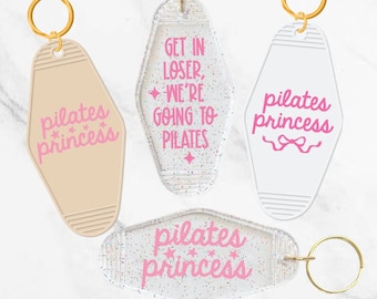 Pilates Princess Lover Motel Keyring
