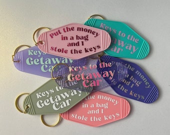 Getaway Car Motel Keyring