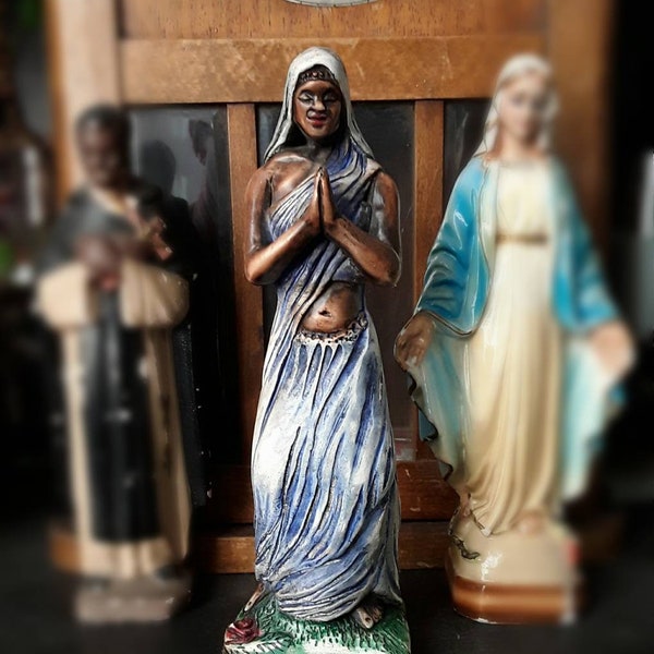 Saint Sarah. St.Sara la Black. Patron saint of Roma travellers. Sara e Kali the Romany gypsy Goddess. Made to order.