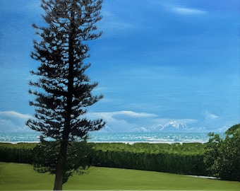 Custom paintings from photo, Art commission painting, Custom landscape painting, tree portrait, birthday gift, family gift