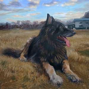 Oil painting commission, Custom oil portrait, Custom dog oil painting from photo, oil pet portrait, dog lover gift, customized gift