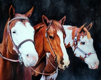Commission painting from photo, Custom painting from my photos, Custom horse oil painting from photo, custom gift, birthday gift
