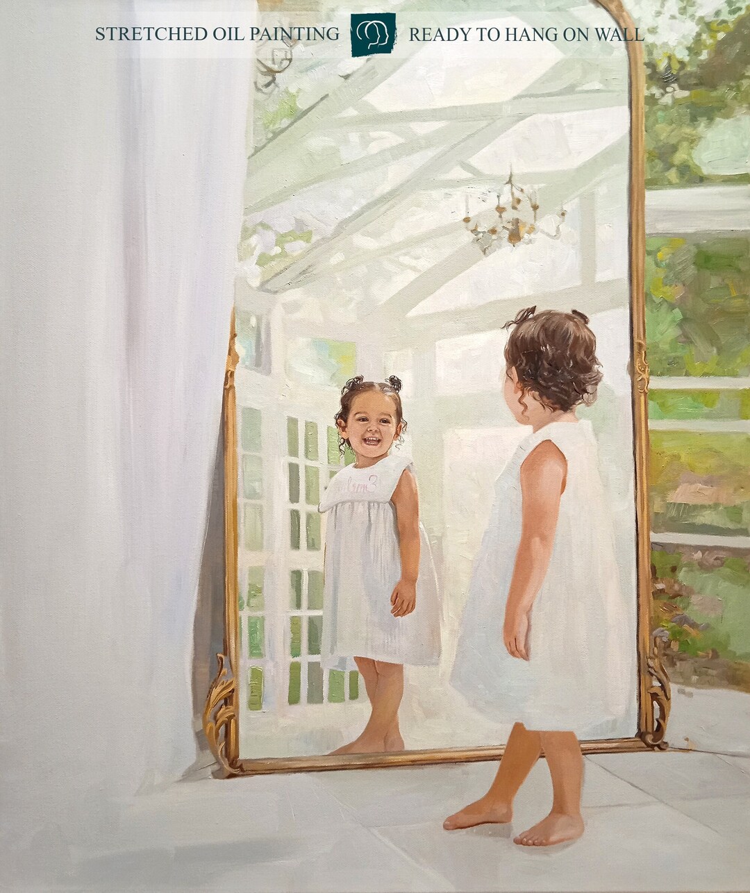 Сustomized Portrait Oil Painting, Photos Turned Into Painting, Custom Painting of Child on