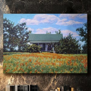 Commission portrait painting from photo, Customized oil painting, custom house portrait on canvas, landscape painting, birthday gift