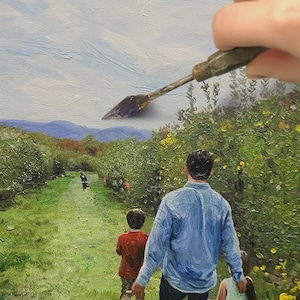 Customized oil painting from photo, Custom portrait oil painting commission, Commissioned oil family portrait, family painting from photo