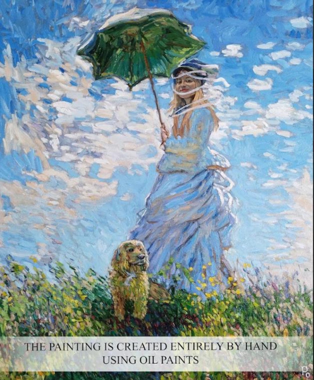 Custom Wife Oil Portrait on Canvas From Photo, Commission Wall Art ...