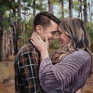 Custom portrait painting from photo, custom oil painting from photo on canvas, Custom art, photo to painting, couple gift