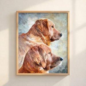 Custom Dog Painting From Photo, Pet Oil Portrait on Canvas, Hand ...