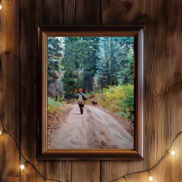 Custom Landscape Oil Painting from Photo, Personalized Family Portrait on Canvas, Сommission Landscape Painting, Christmas Gift for Husband
