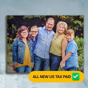Custom portrait from photo, Commission portrait oil painting, Custom family oil painting, family gift, gift personalized