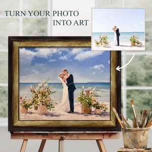 Custom Oil Painting Portrait on Canvas, Custom Wedding Portrait on ...