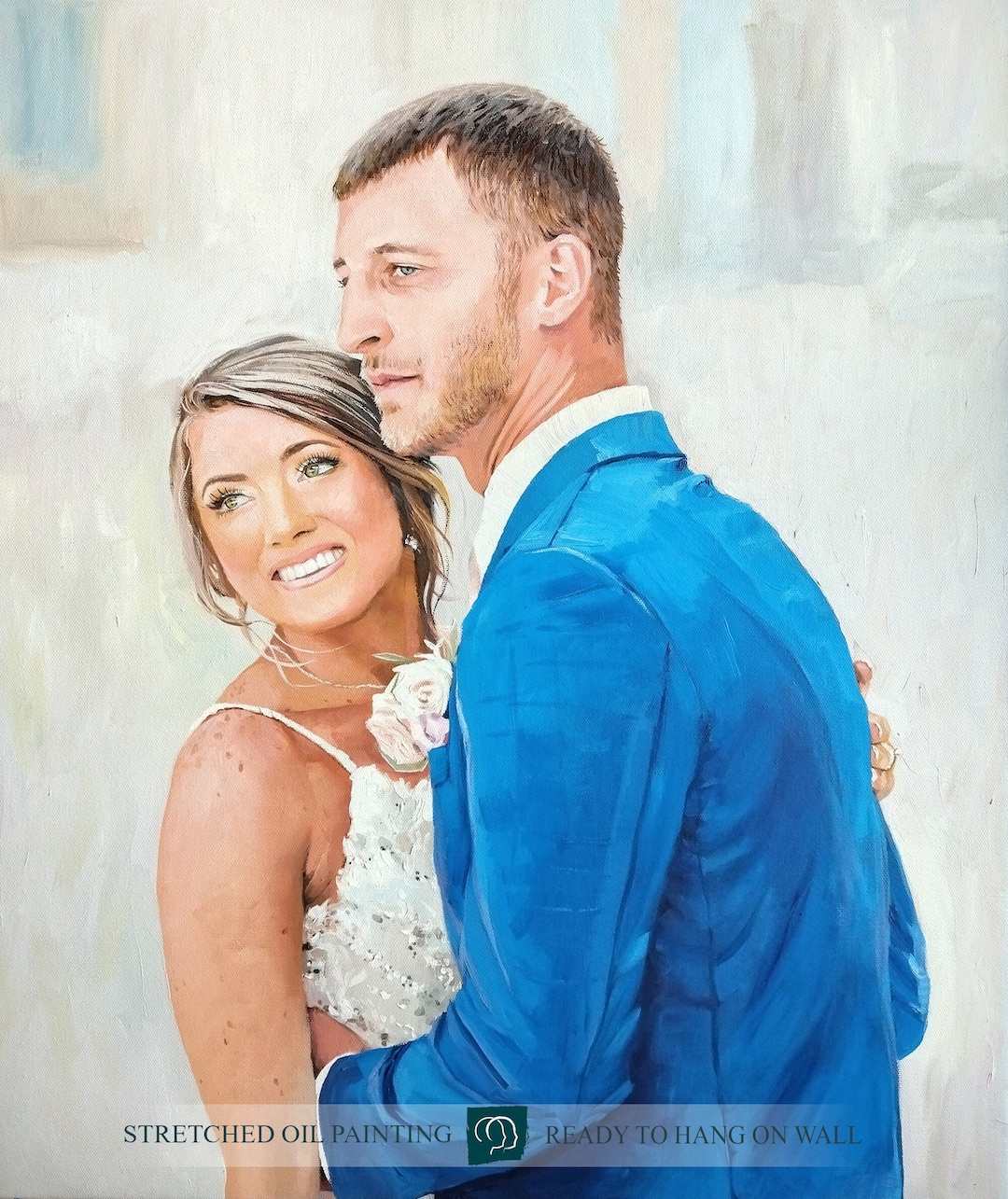 Commission Oil Painting on Canvas Portrait, Custom Oil Painting on Canvas From Photo, Commission