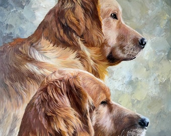 Oil painting commission, Custom oil portrait, Custom dog oil painting from photo, oil pet portrait, dog lover gift, customized gift