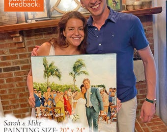 Custom Hand-Painted Oil Portrait Paintings from Your Photos, Personalized Gifts for Couples, Weddings and Families, Art Commission on Canvas
