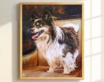 Handgeschilderd portret van hond, aangepaste hond Memorial olieportret van foto, gepersonaliseerd huisdier olieverfschilderij, op maat gemaakte huisdier herdenkingskunst