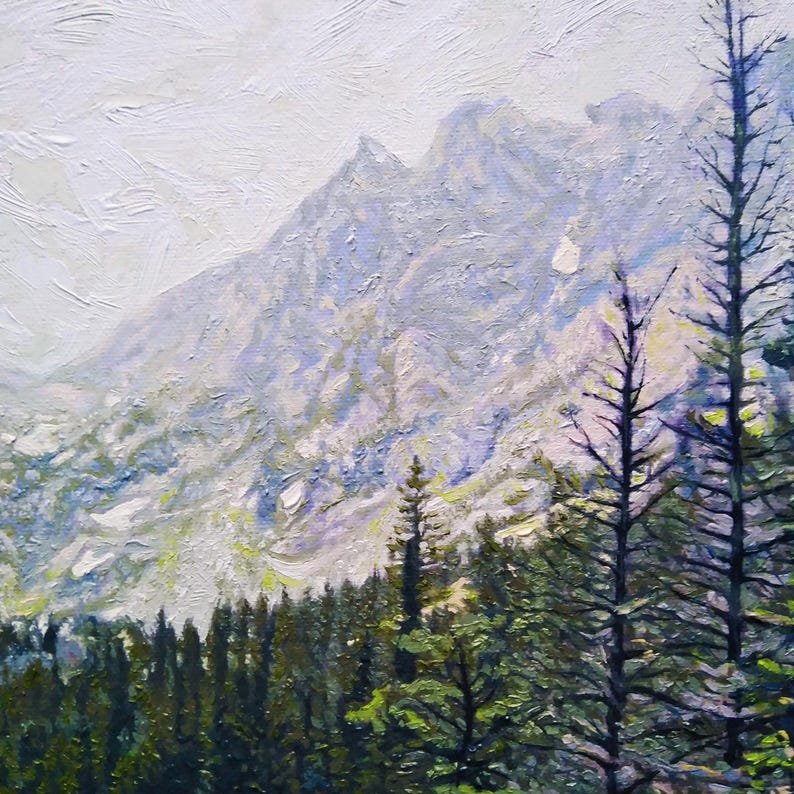 Aangepast landschapsschilderij van foto, aangepast olieverfschilderij, landschapsschilderij op canvas, kunst Travel Memory Commission, olieverfschilderij berg afbeelding 5