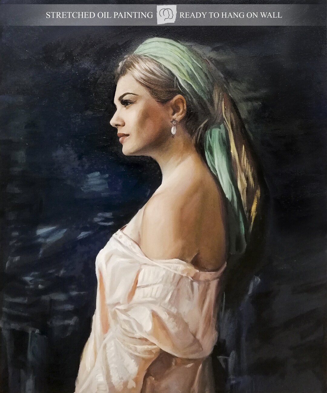 Oil Painting Custom, Commission Oil Painting, Commission Oil Portrait Woman on Canvas, Custom