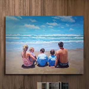 Custom portrait from photo on canvas, Commission portrait on canvas, Family portrait oil painting, customized gift, custom landscape