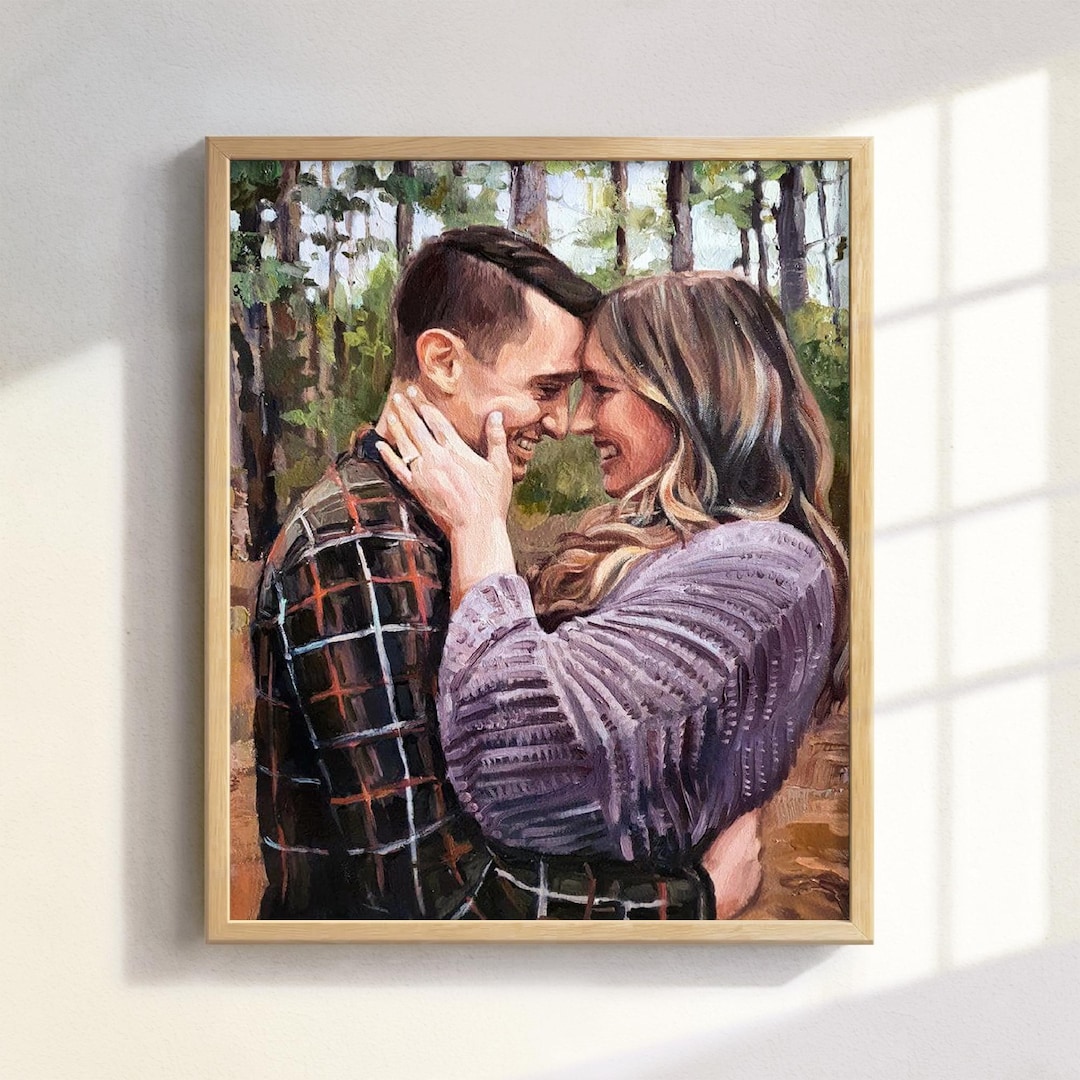 Custom Portrait Painting From Photo, Custom Oil Painting From Photo on ...