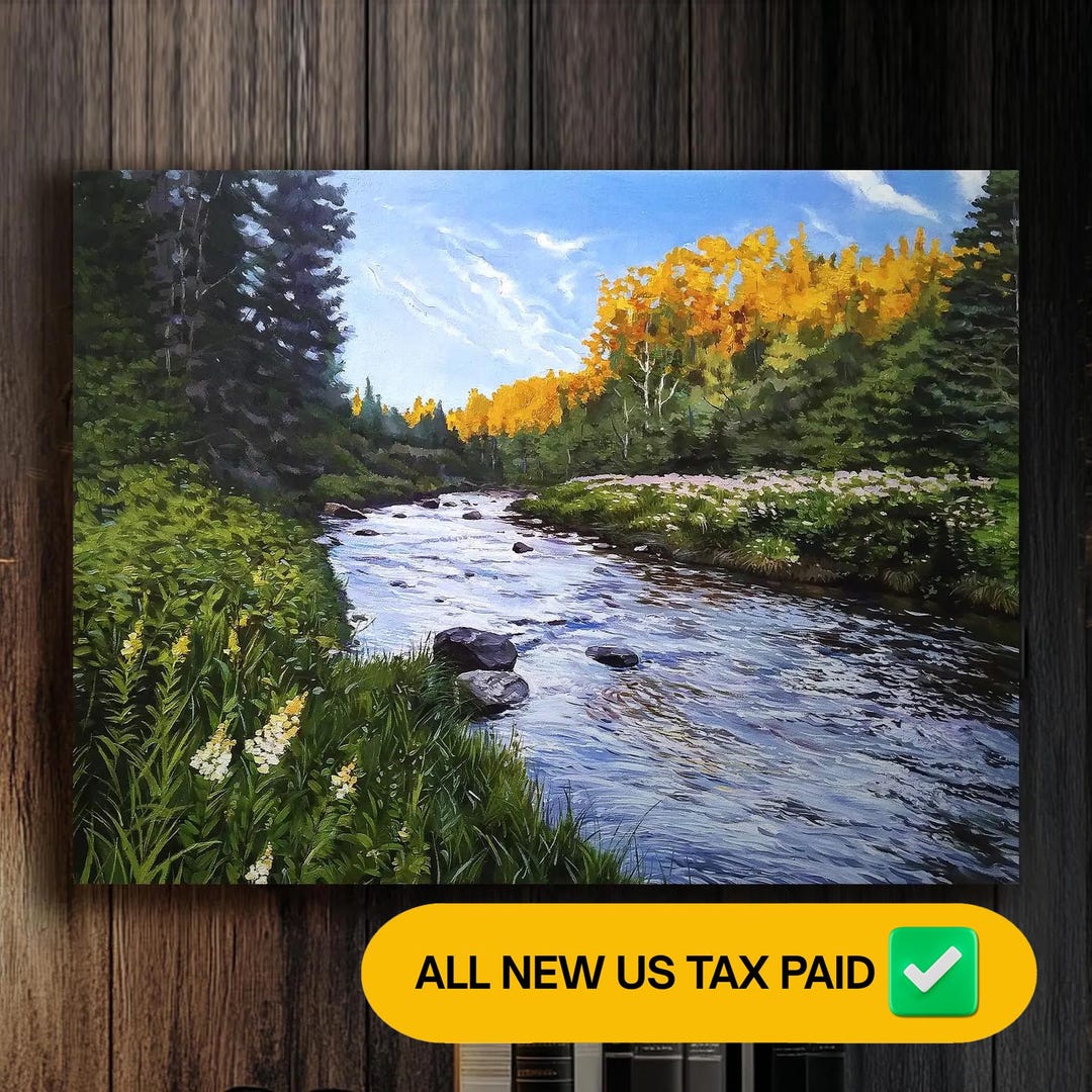 Custom Landscape Oil Painting on Canvas From Photo, Moody Landscape ...