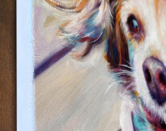 写真から作成するカスタム犬のメモリアル油絵、パーソナライズされた