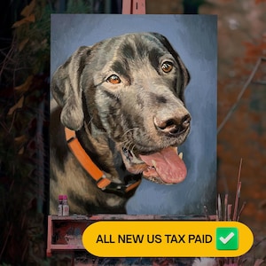 Dog Lover Gift Custom Oil Painting from Photo Home Decor Wall Art