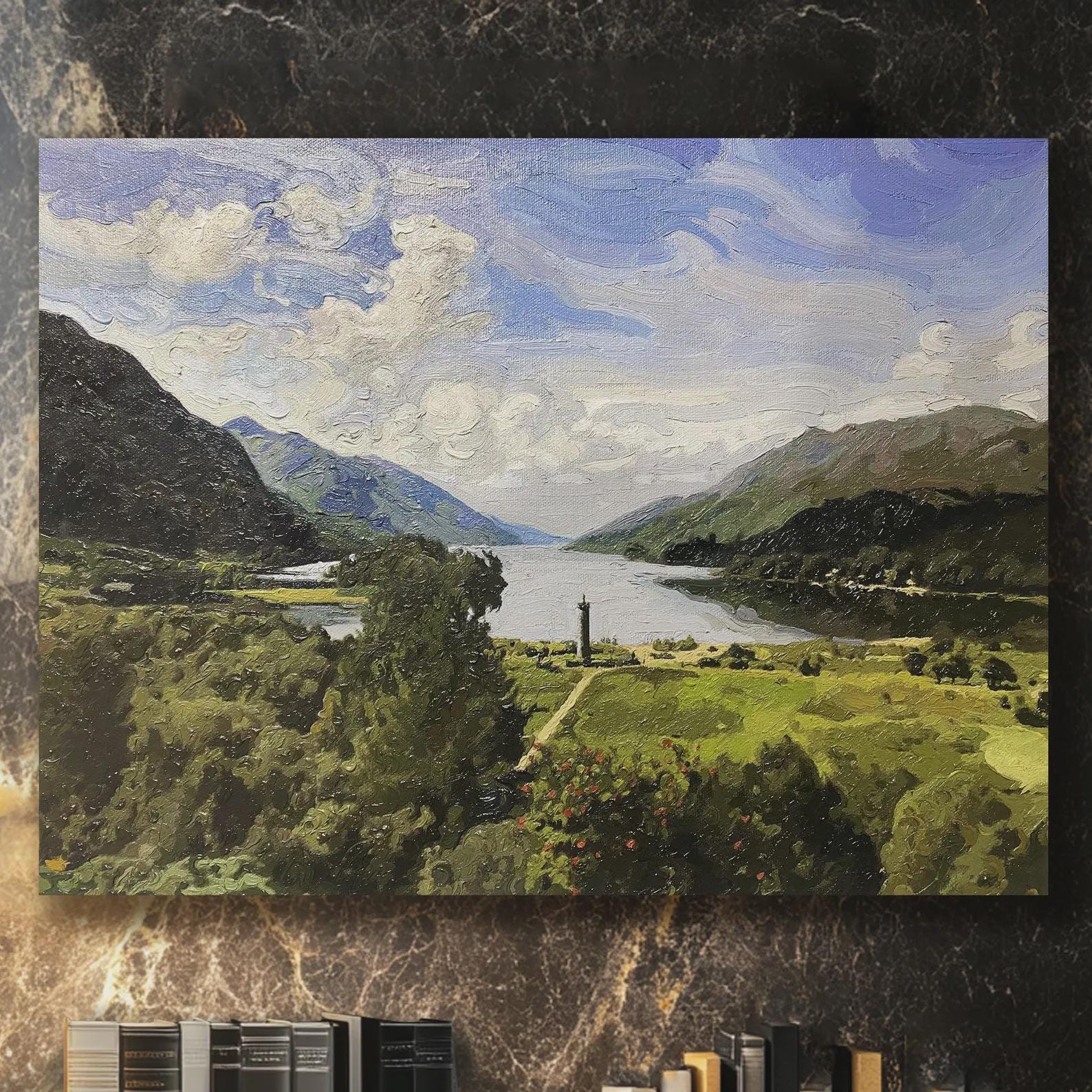 Custom Landscape Oil Painting on Canvas From Photo, Moody Landscape ...