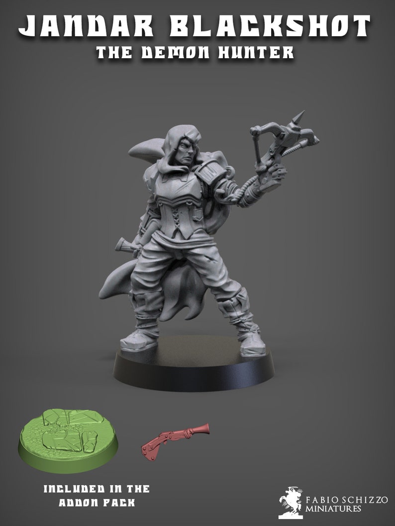 Jandar Blackshot classic miniature resins for DD Dungeons and Dragons
