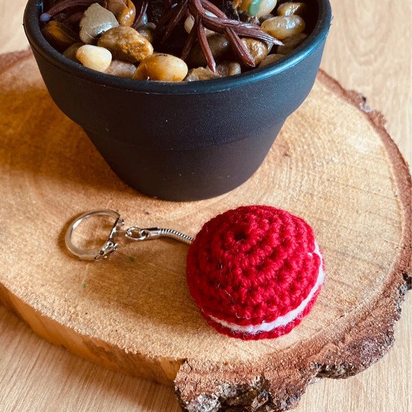 Porte-clé macarons, fait au crochet