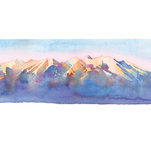 Acuarela De Las Montañas Sangre De Cristo