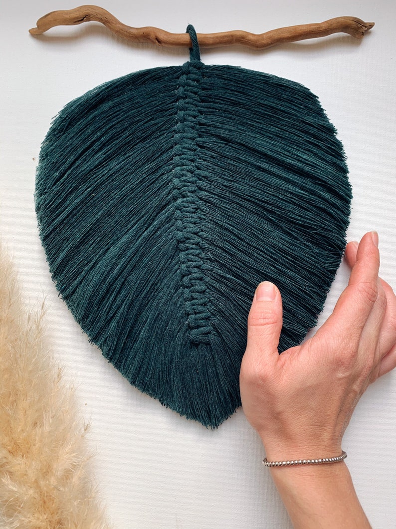 Macrame leaf wall hanging large Etsy