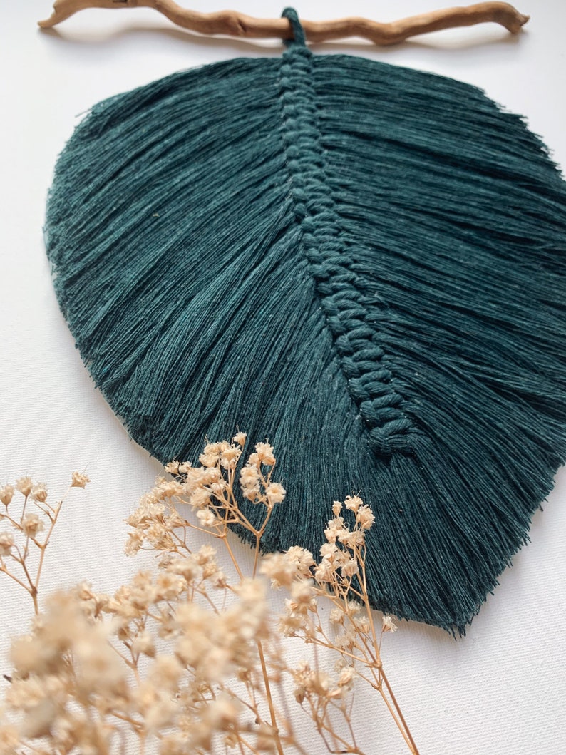 Macrame leaf wall hanging large Etsy