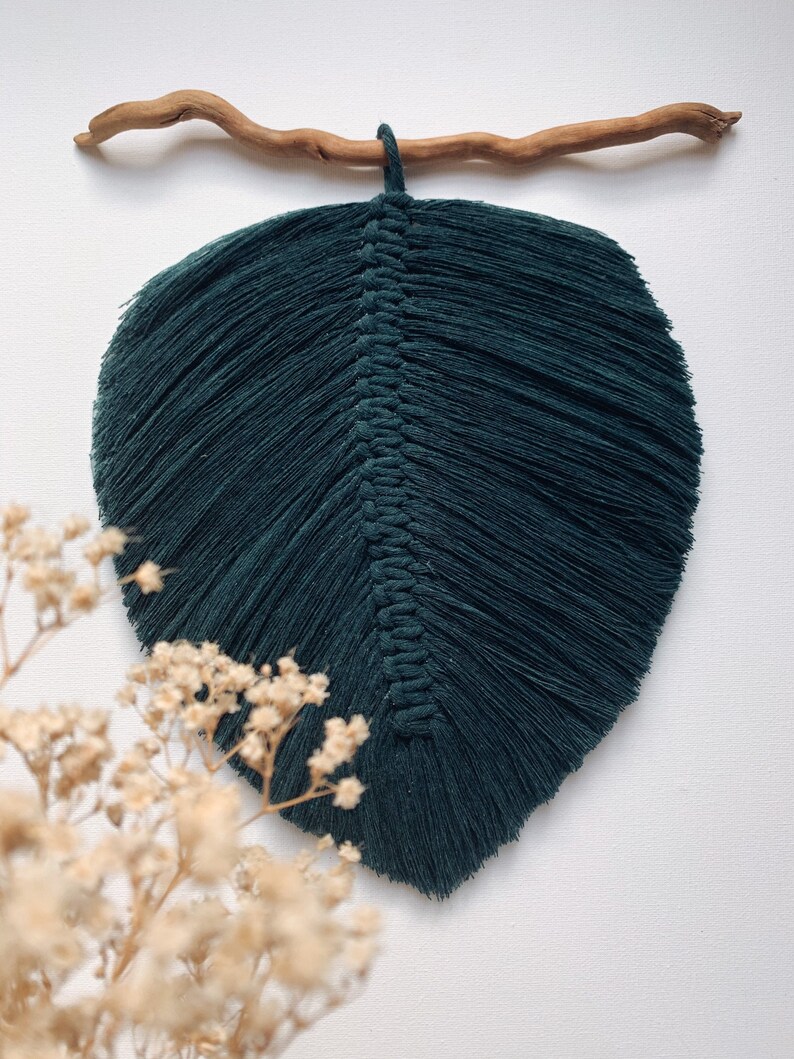 Macrame leaf wall hanging large Etsy