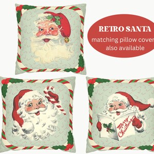 Retro Santa Tree Skirt, Christmas Festive Decor, Holiday Decorations, 57 Inches Wide Faux Suede Fabric, Easy Care Washable, Printed in USA image 9