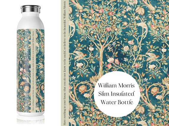 William Morris Slim Water Bottle, Stainless Steel 20oz Eco