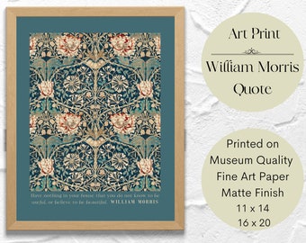 William Morris Printed Art, Honeysuckle Design, Museum Quality Fine Art Paper, 11 x 14 or 16 x 20 inches, Ready to Frame