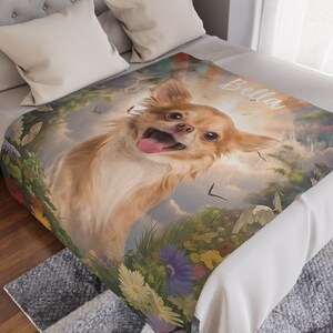 Personalized Blankets with Pet Memorials, Custom Blankets with Pet Portraits, Personalized Throws Honoring Beloved Pets, Unique Pet Blankets image 4