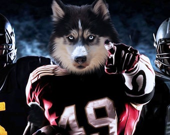 custom dog football jersey