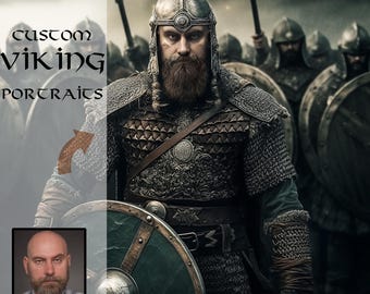 Custom Unique Viking Warriors for Your Journey,  Personalized Warrior Legacy in Personal Art, Custom Viking Art, Epic Viking Portraits