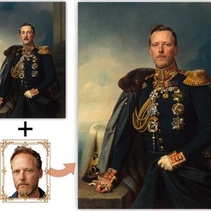 Personalized Historical Portrait, Royal Portrait, Renaissance Portraits, Victorian Portrait, Governor General Portrait, Fathers Day Gift