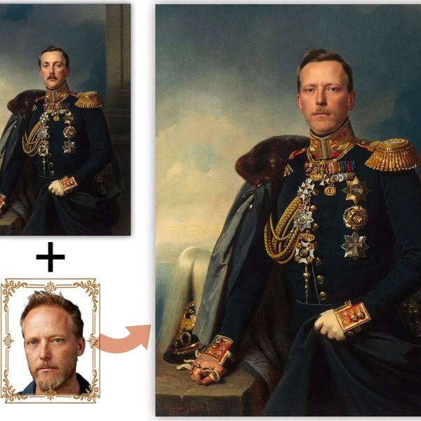 Personalized Historical Portrait, Royal Portrait, Renaissance Portraits, Victorian Portrait, Governor General Portrait, Fathers Day Gift