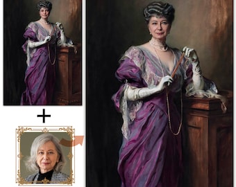 Custom Royal Queen Art, Personalized Queen Portrait, Custom Historical Royal Portraits, Custom Renaissance Portraits, Unique Gift for Her