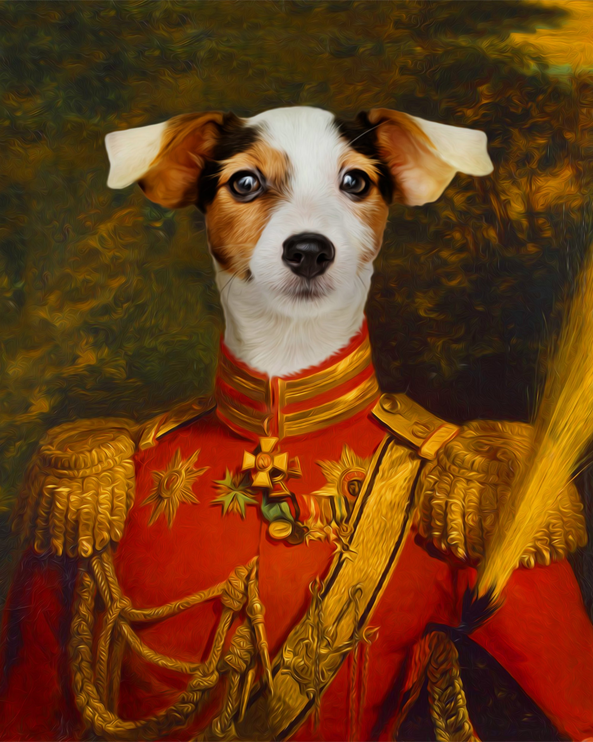 Portrait de chien renaissance toile de chien amiral costume - Etsy Canada