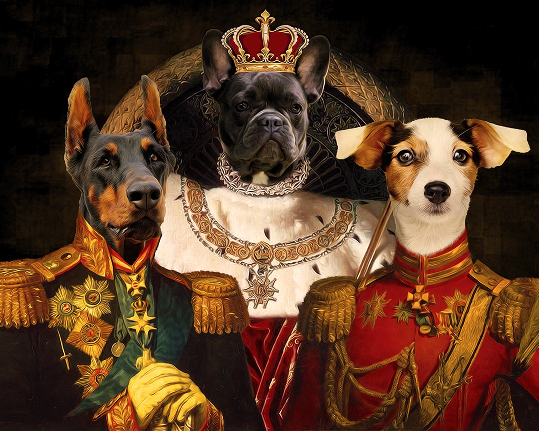 Custom Dog Portrait, Custom Pet Portrait, Custom Multi Pet Portraits